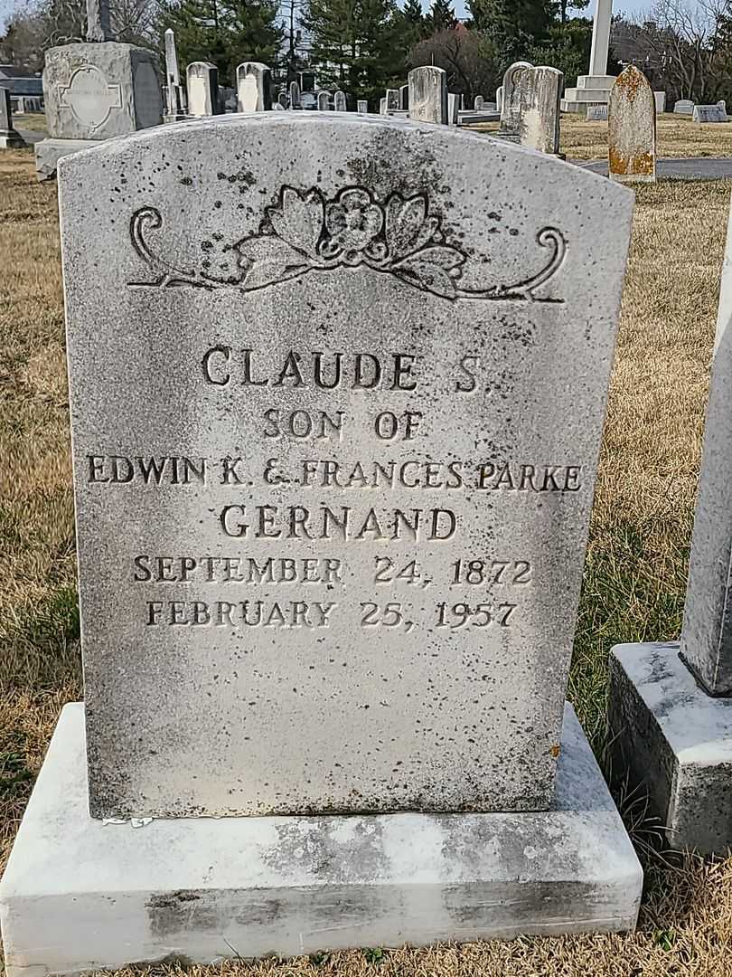 Claude S. Gernand's grave. Photo 3