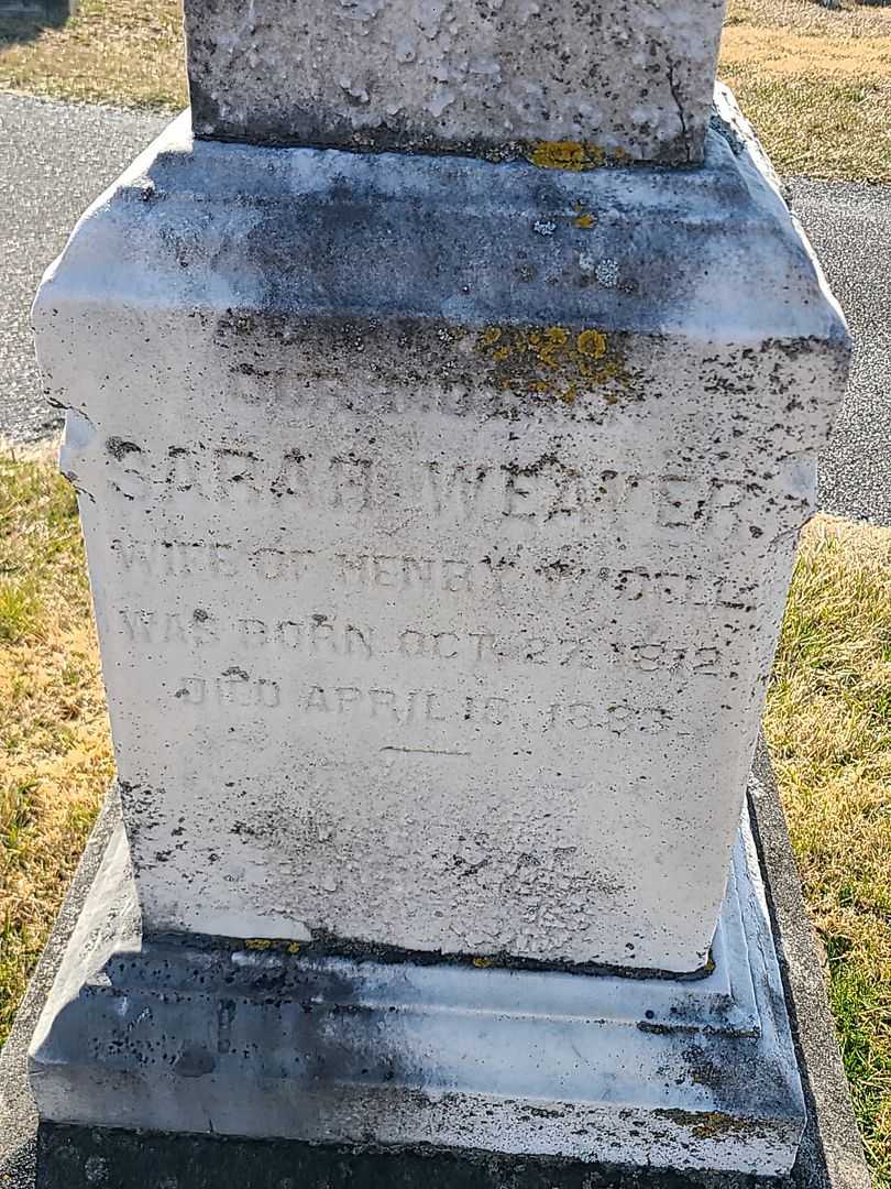 Sarah Weaver Dell's grave. Photo 3