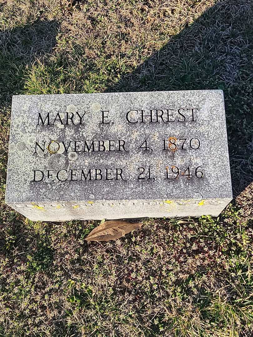 Mary E. Chrest's grave. Photo 3