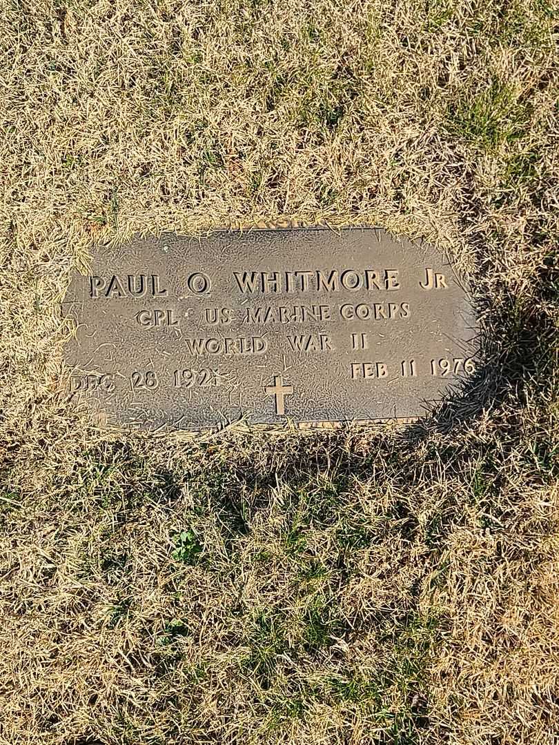 Paul Q. Whitmore Junior's grave. Photo 3