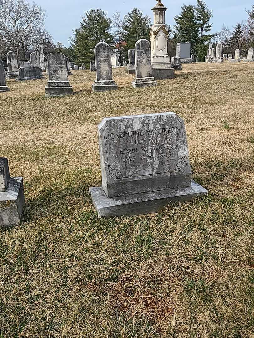 Josephine Vacheron Shriver's grave. Photo 1