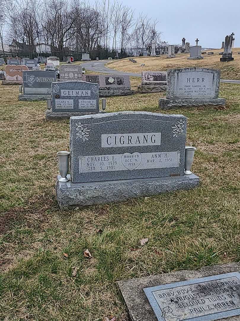 Charles E. Cigrang's grave. Photo 2