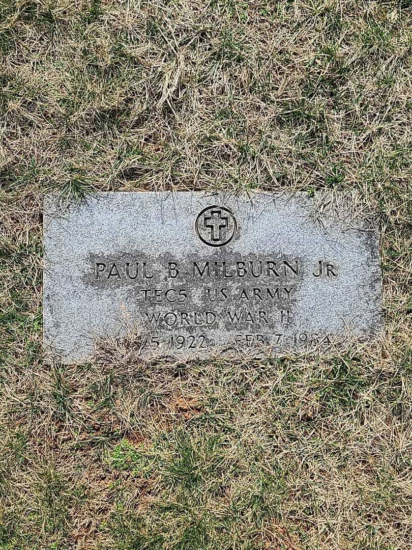 Paul B. "Pap" Milburn Junior's grave. Photo 3