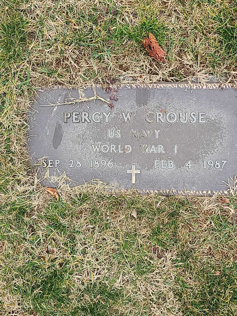 Percy W. Crouse's grave. Photo 1