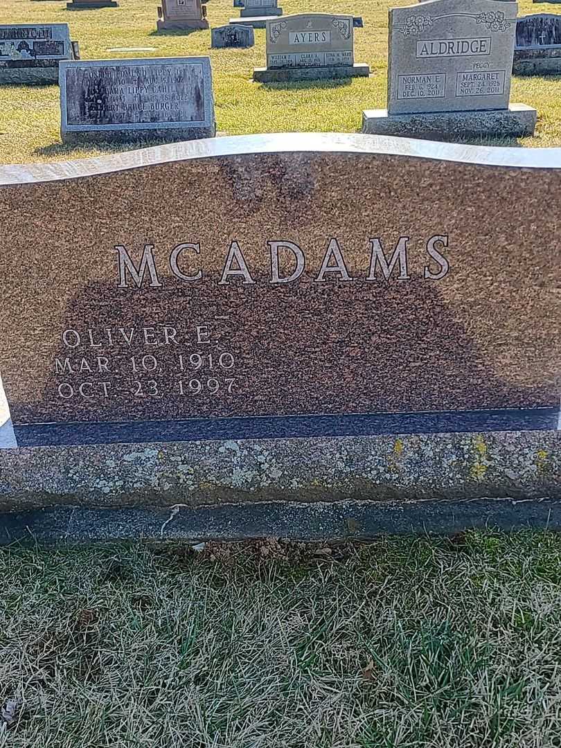 Oliver E. McAdams's grave. Photo 1