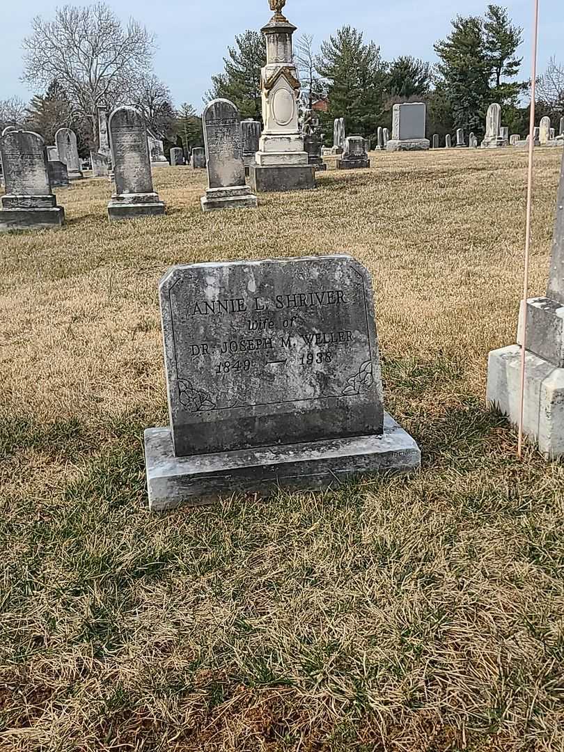 Annie L. Shriver Weller's grave. Photo 1