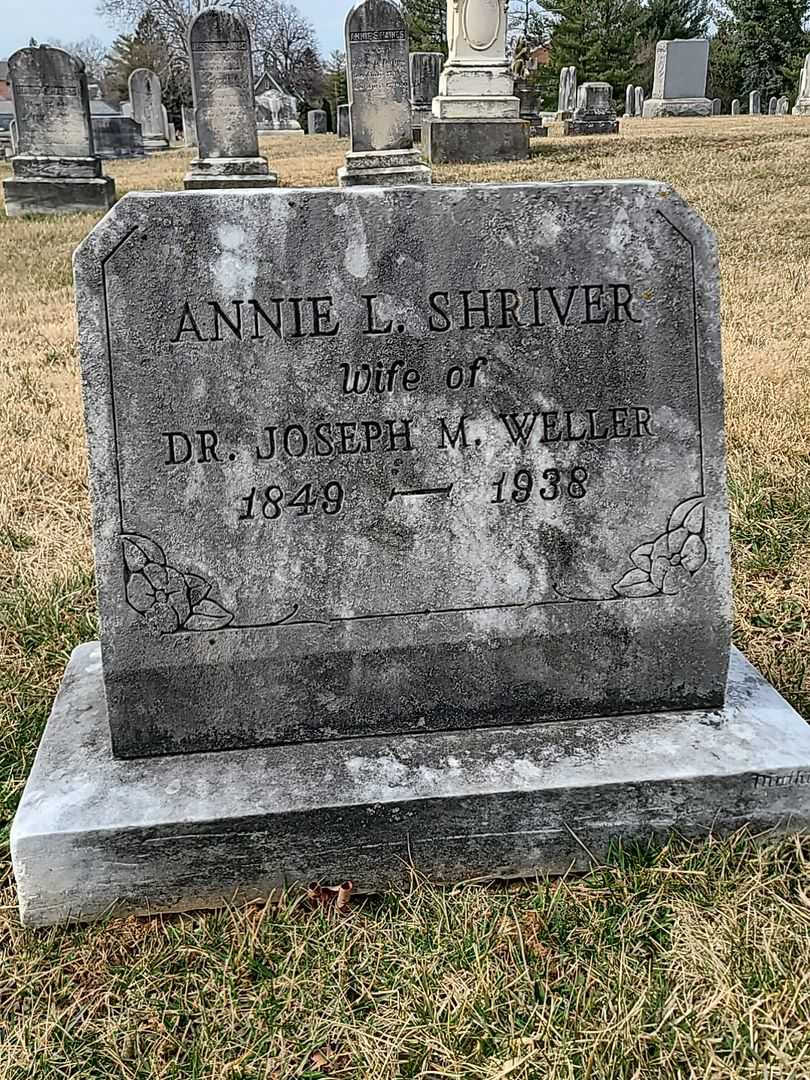 Annie L. Shriver Weller's grave. Photo 2