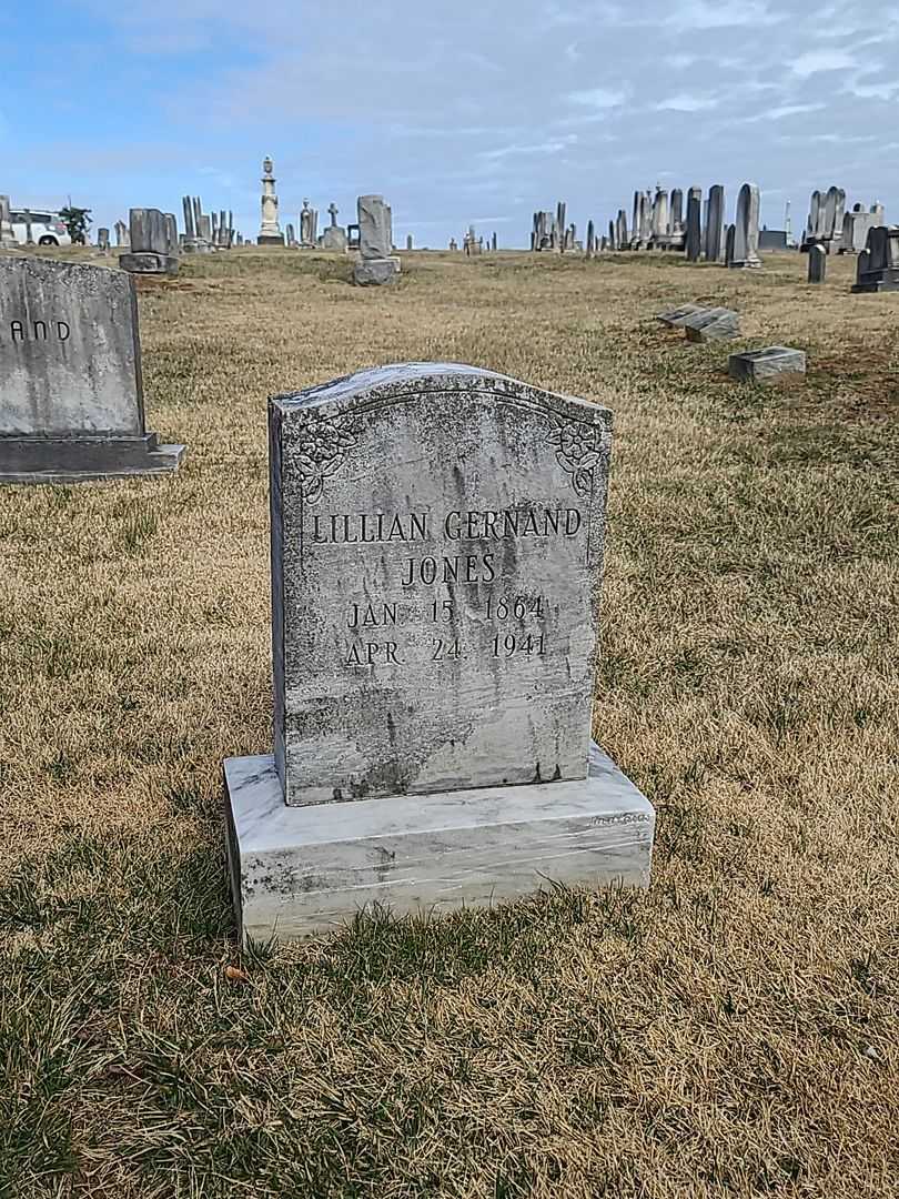 Lillian Gernand Jones's grave. Photo 2