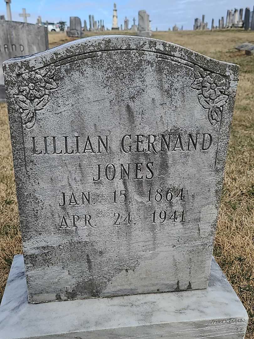 Lillian Gernand Jones's grave. Photo 3