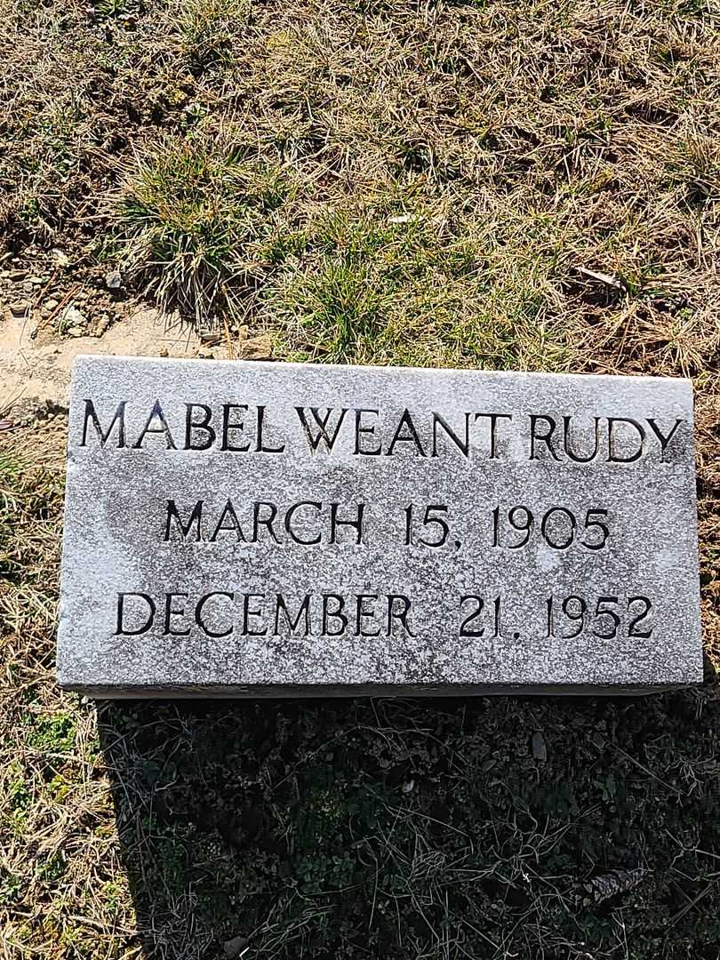 Mabel Weant Rudy's grave. Photo 3