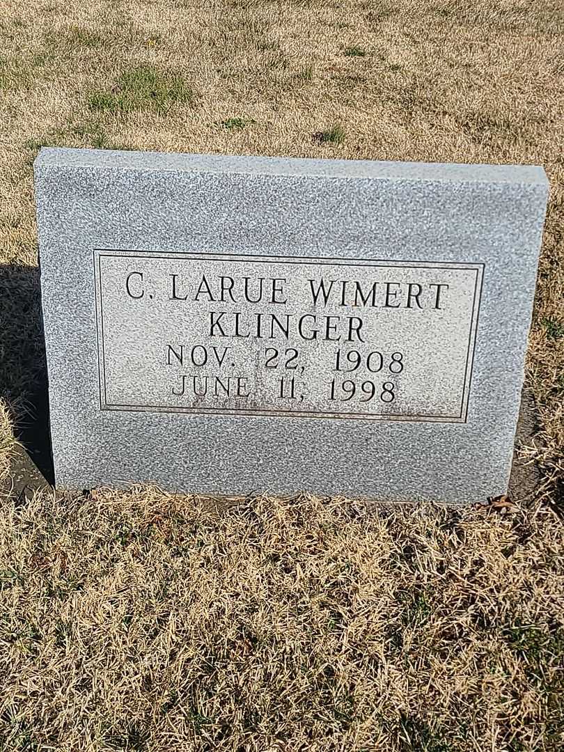 C. LaRue Wimert Klinger's grave. Photo 3