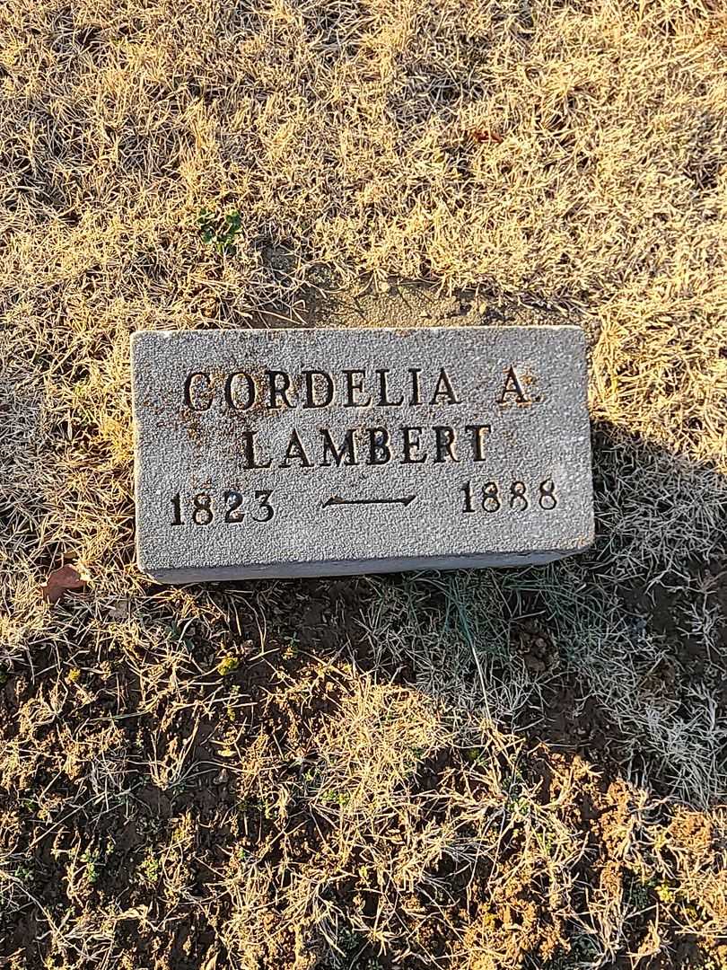 Cordelia A. Lambert's grave. Photo 3