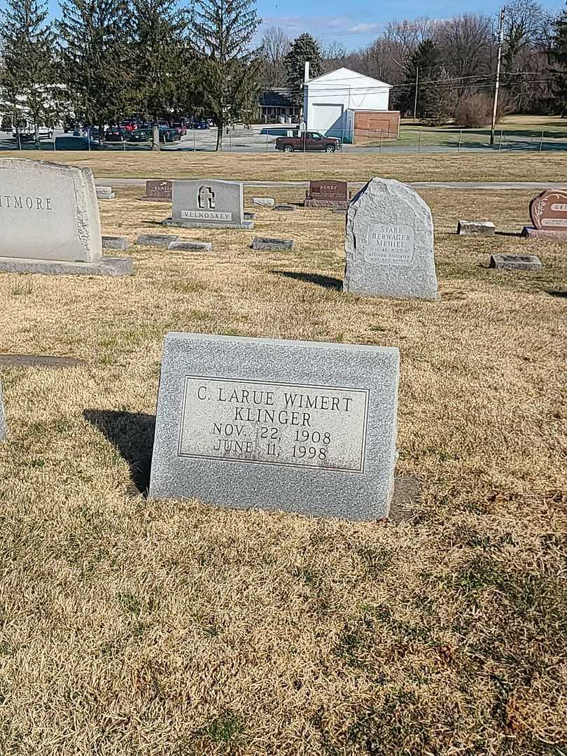 C. LaRue Wimert Klinger's grave. Photo 2