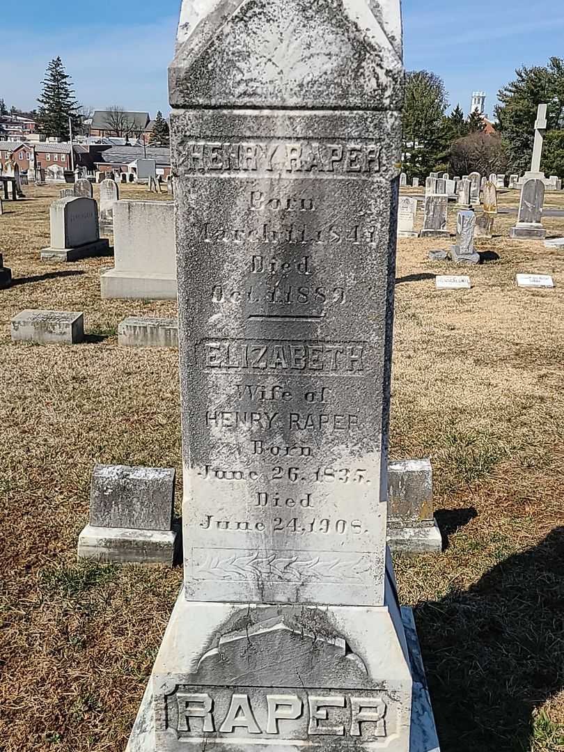 Elizabeth Raper's grave. Photo 2