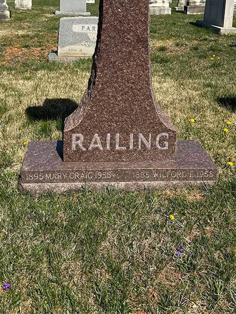 Wilford F. Railing's grave. Photo 3