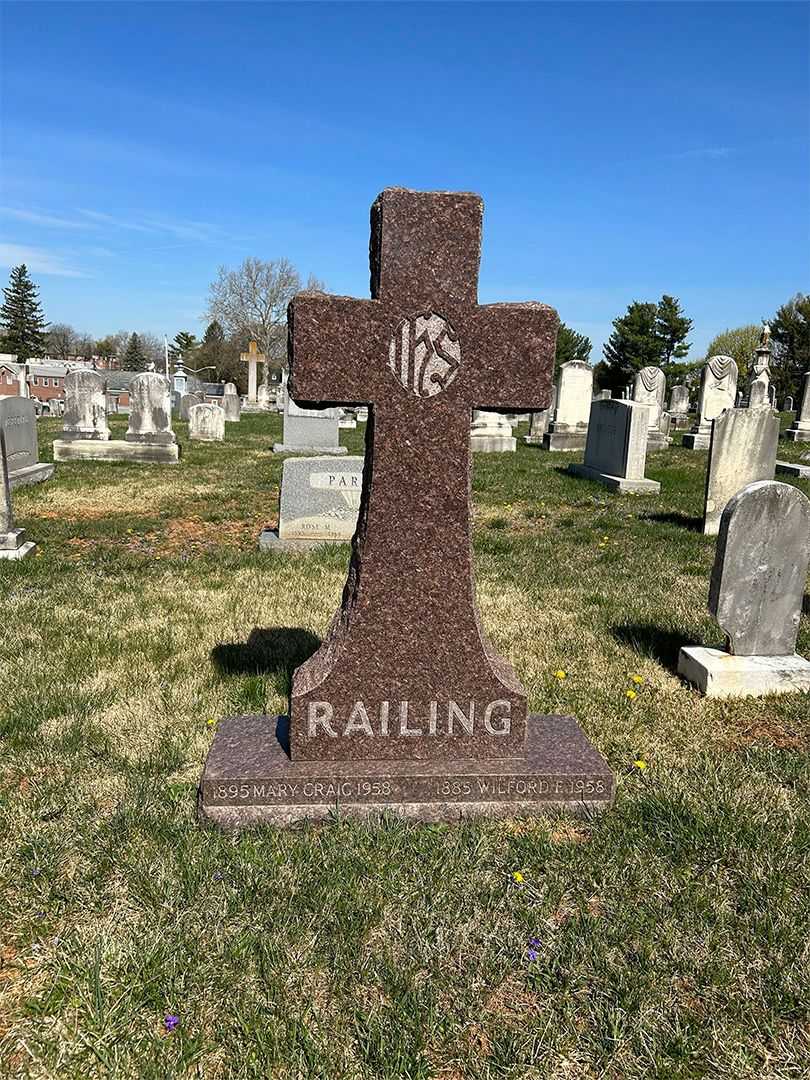 Wilford F. Railing's grave. Photo 2