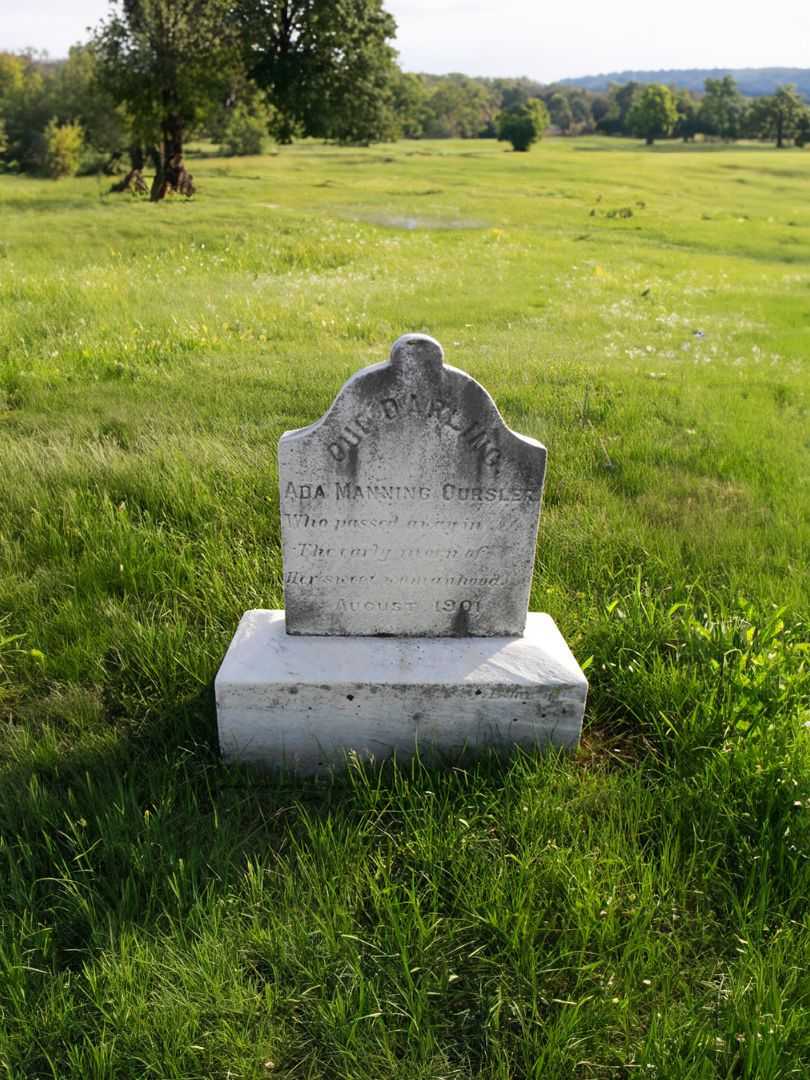 Ada Manning Oursler's grave. Photo 2