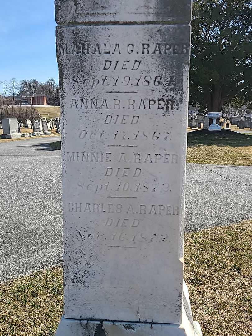 Mahala G. Raper's grave. Photo 2