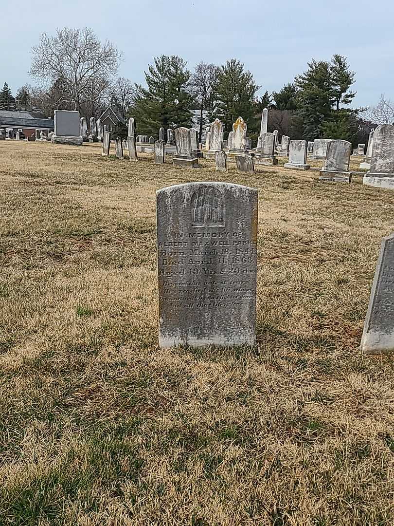 Albert Maxwell Parke's grave. Photo 1