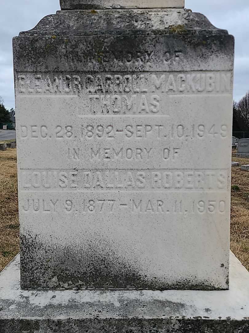 Louise Dallas Roberts's grave. Photo 3