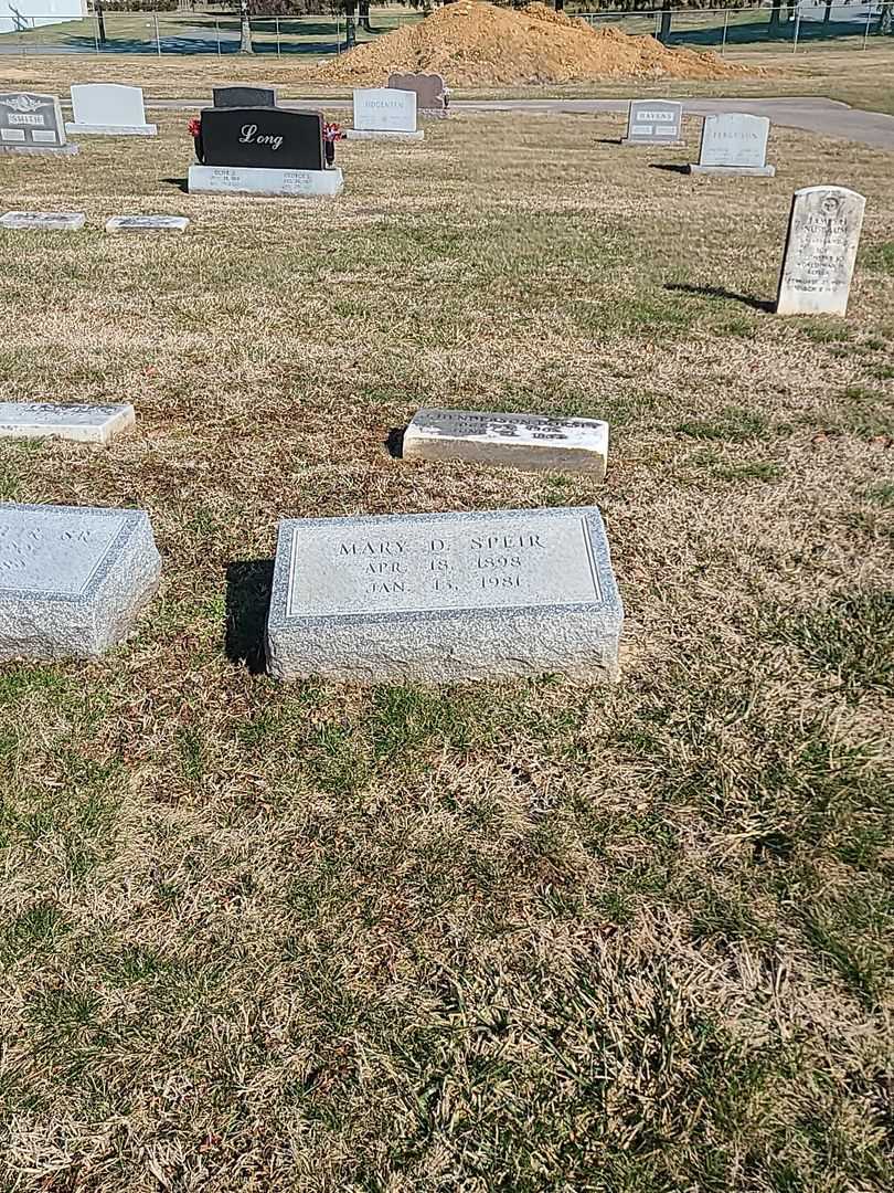 Mary D. Speir's grave. Photo 2