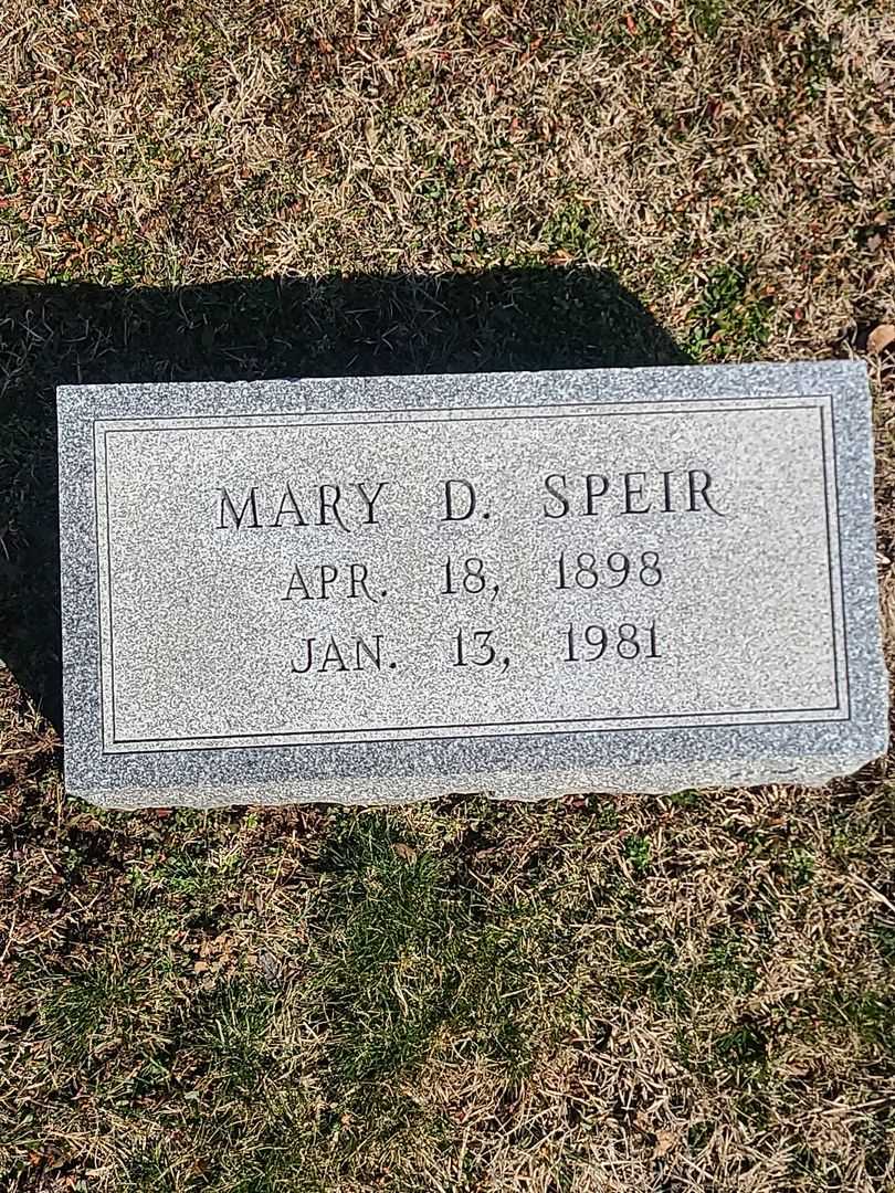 Mary D. Speir's grave. Photo 3