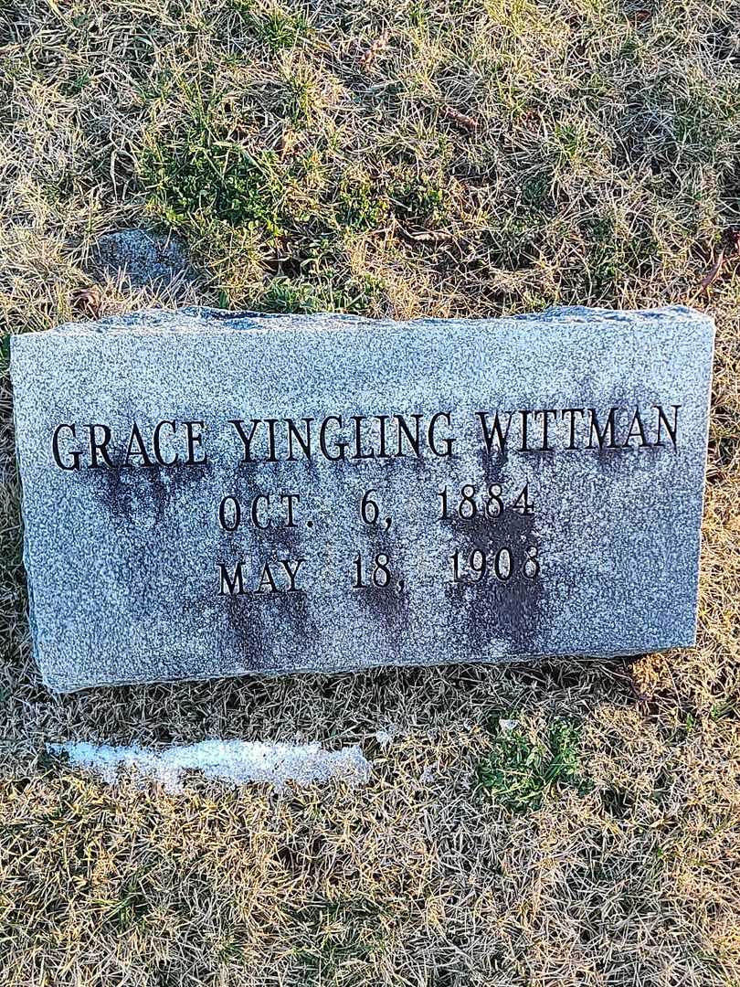 Grace Yingling Wittman's grave. Photo 3