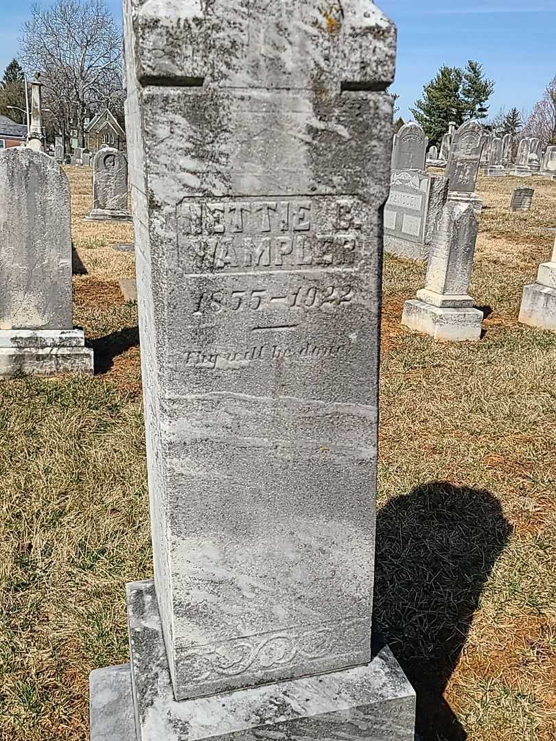 Nettie C. Wampler's grave. Photo 3