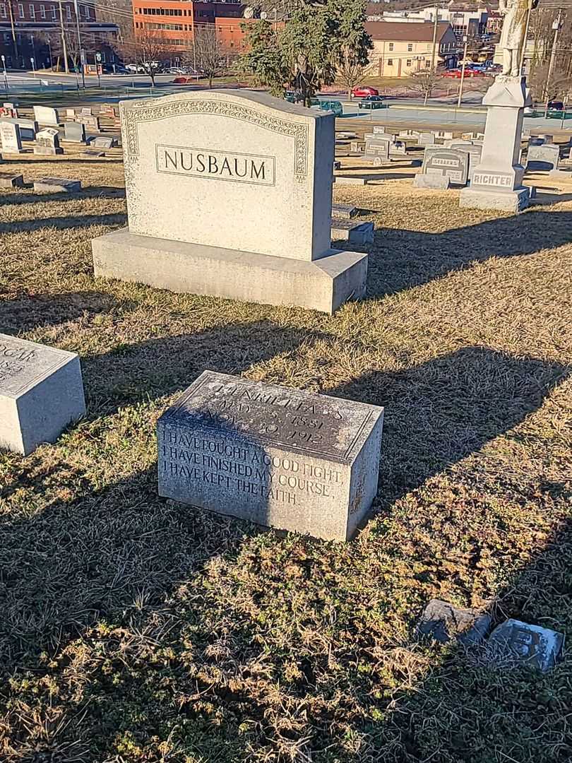 Henrietta S. Nusbaum's grave. Photo 2