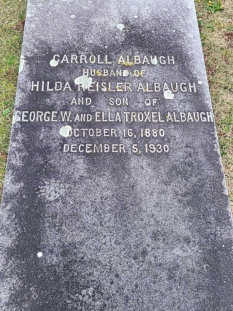 Carroll Albaugh's grave. Photo 3