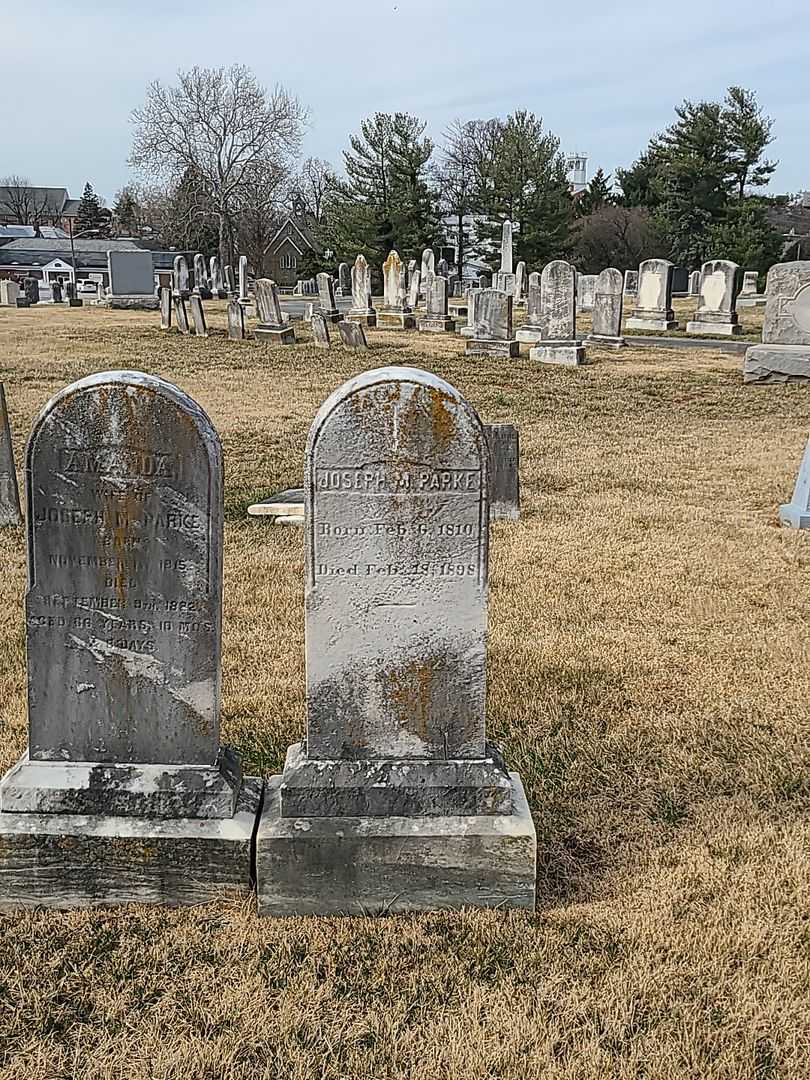 Joseph M. Parke's grave. Photo 1