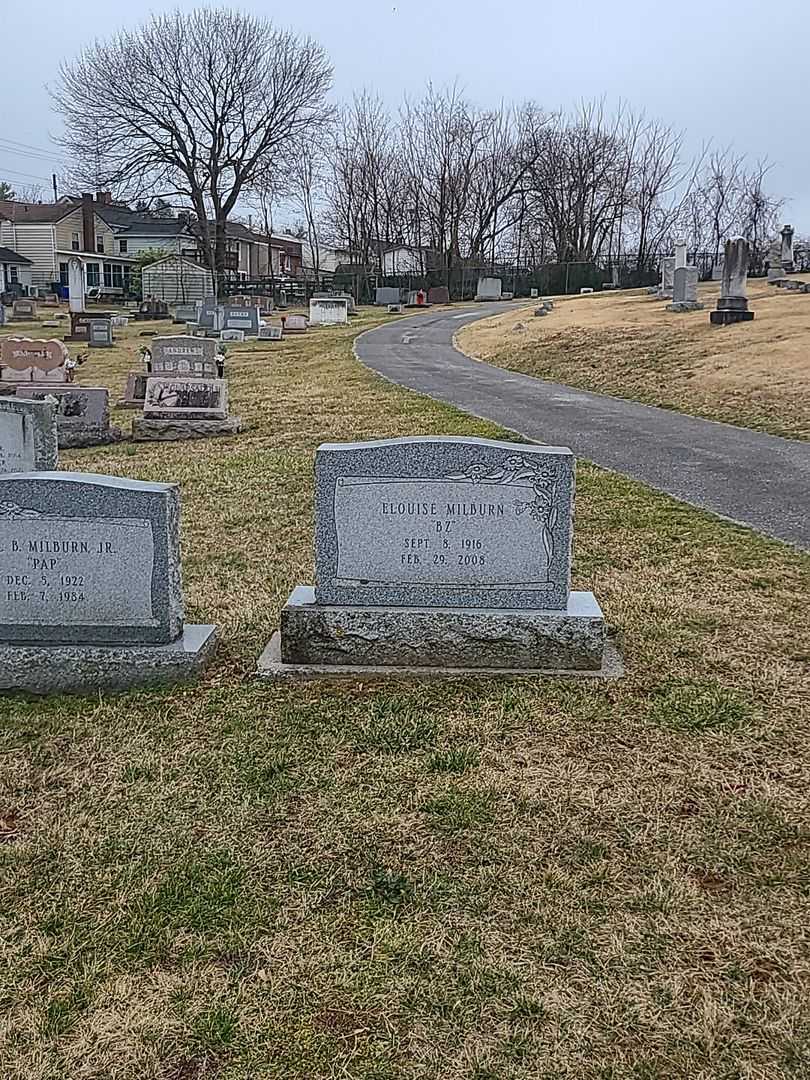 Elouise "BZ" Milburn's grave. Photo 2