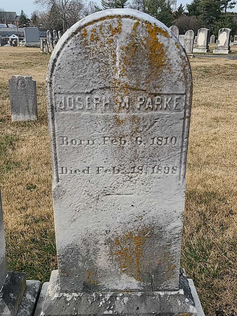 Joseph M. Parke's grave. Photo 2