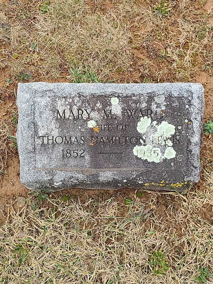 Mary M. Ward Lewis's grave. Photo 3