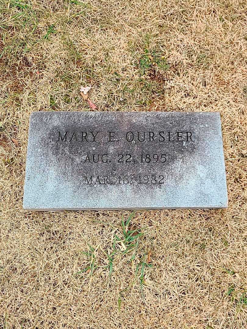 Mary E. Oursler's grave. Photo 3