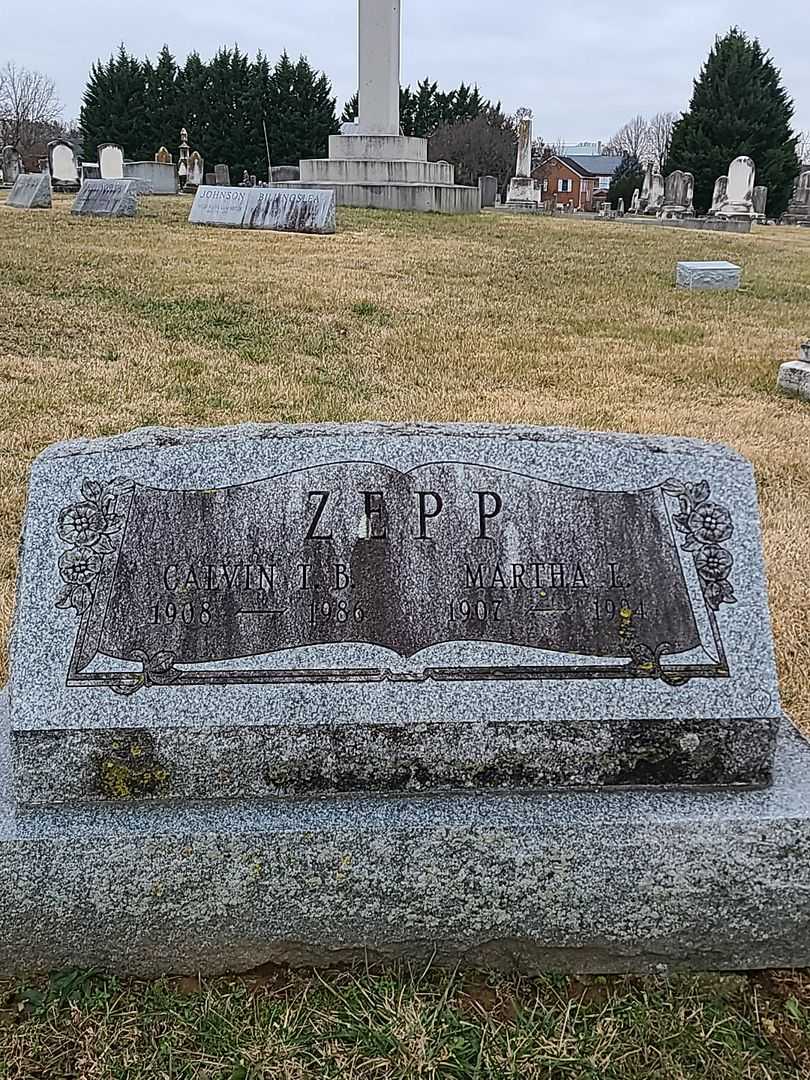 Calvin T. B. Zepp's grave. Photo 1