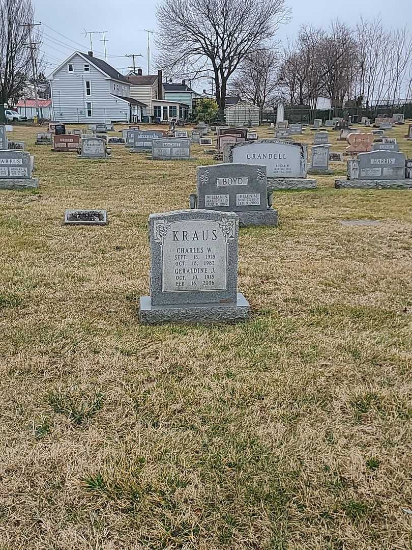Charles W. Kraus's grave. Photo 2