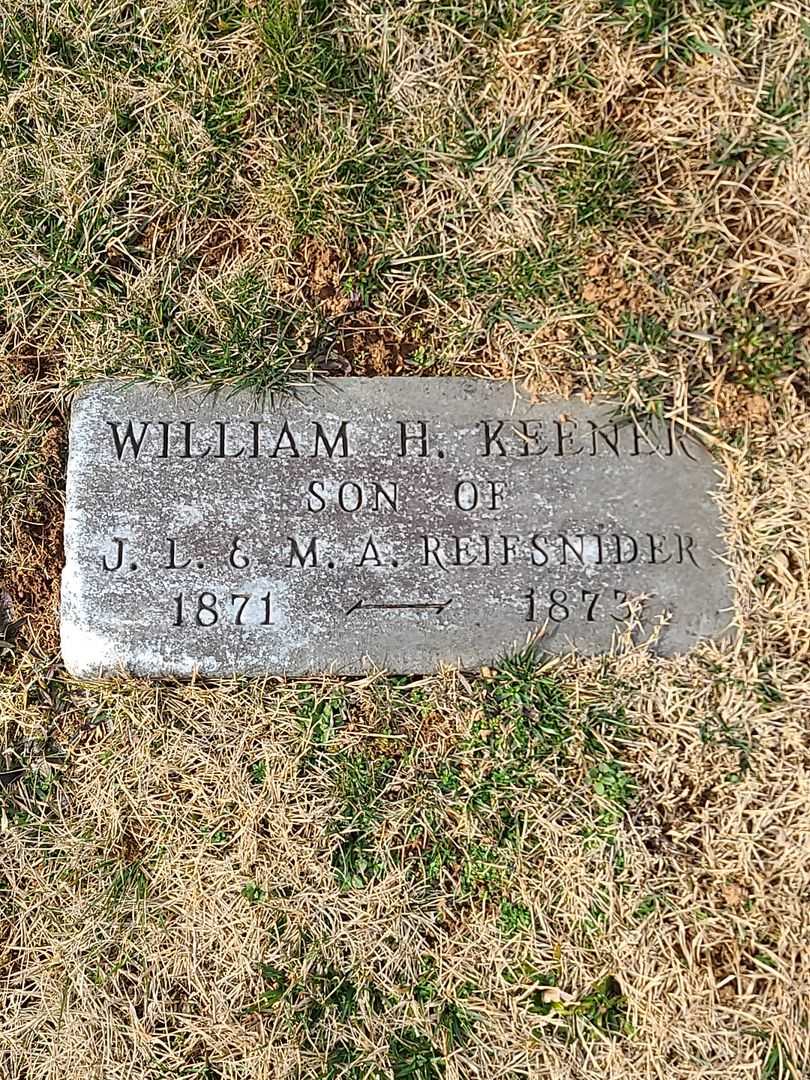 William H. Keener Reifsnider's grave. Photo 3