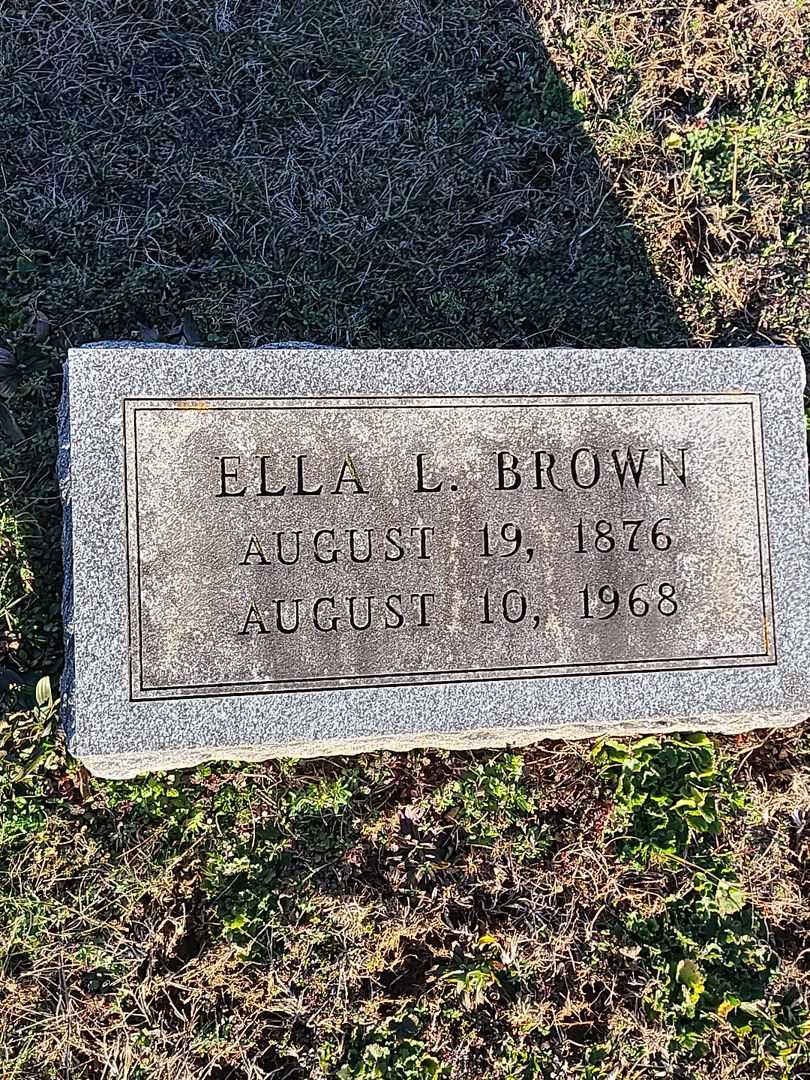 Ella L. Brown's grave. Photo 3