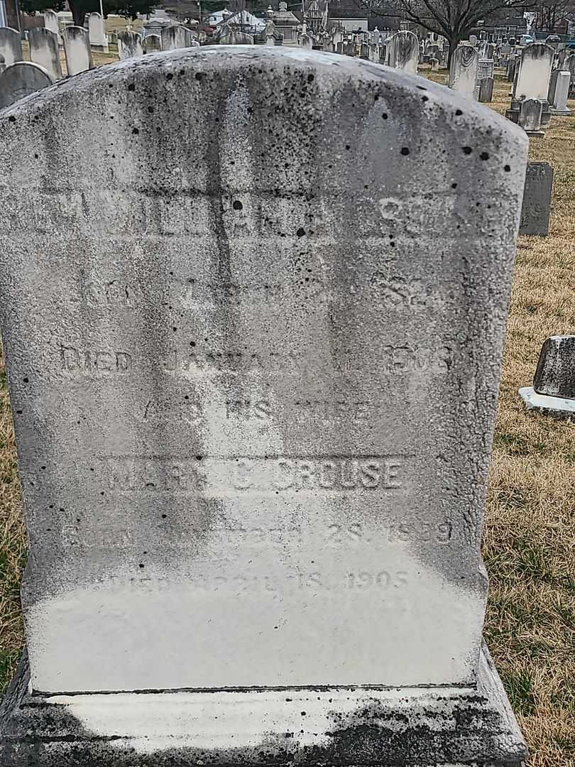 Reverend William A. Crouse's grave. Photo 3