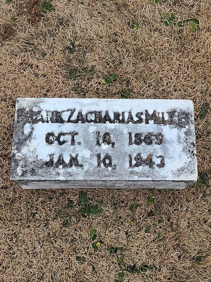 Frank Zacharias Miller's grave. Photo 3