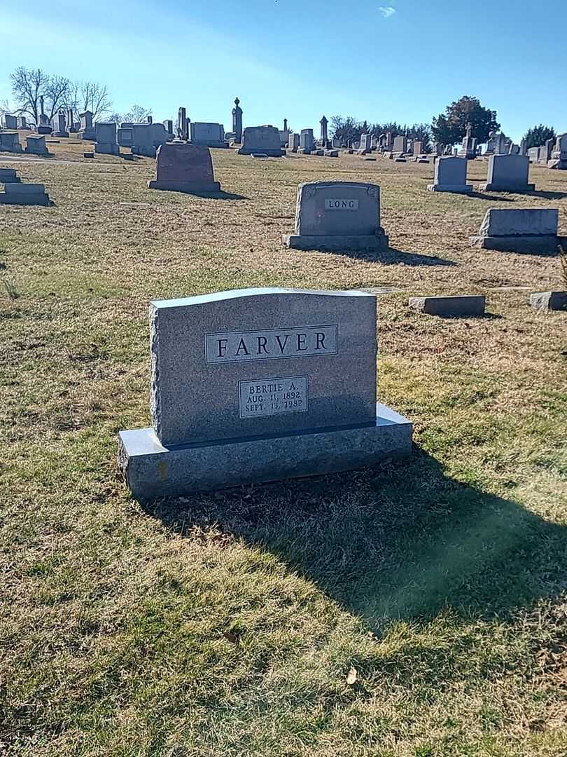 Bertie A. Farver's grave. Photo 2