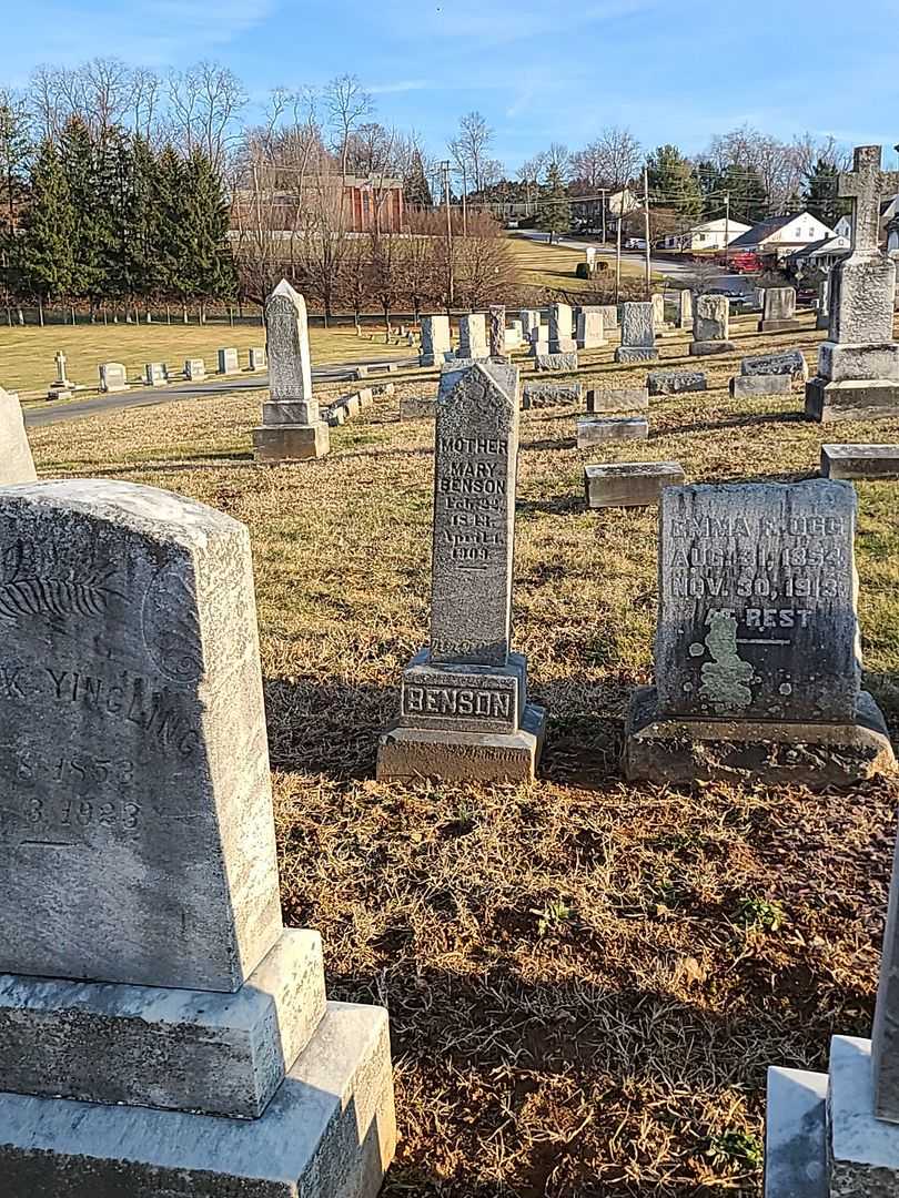 Mary Benson's grave. Photo 2