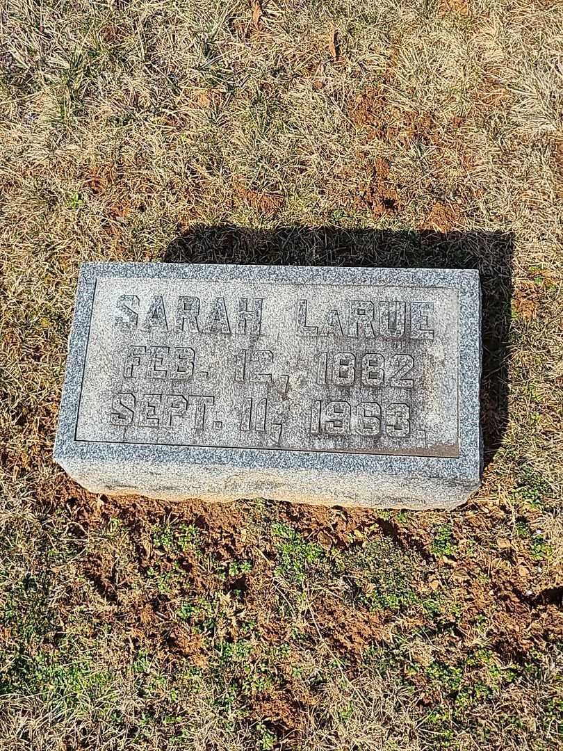 Sarah LaRue Herr's grave. Photo 3