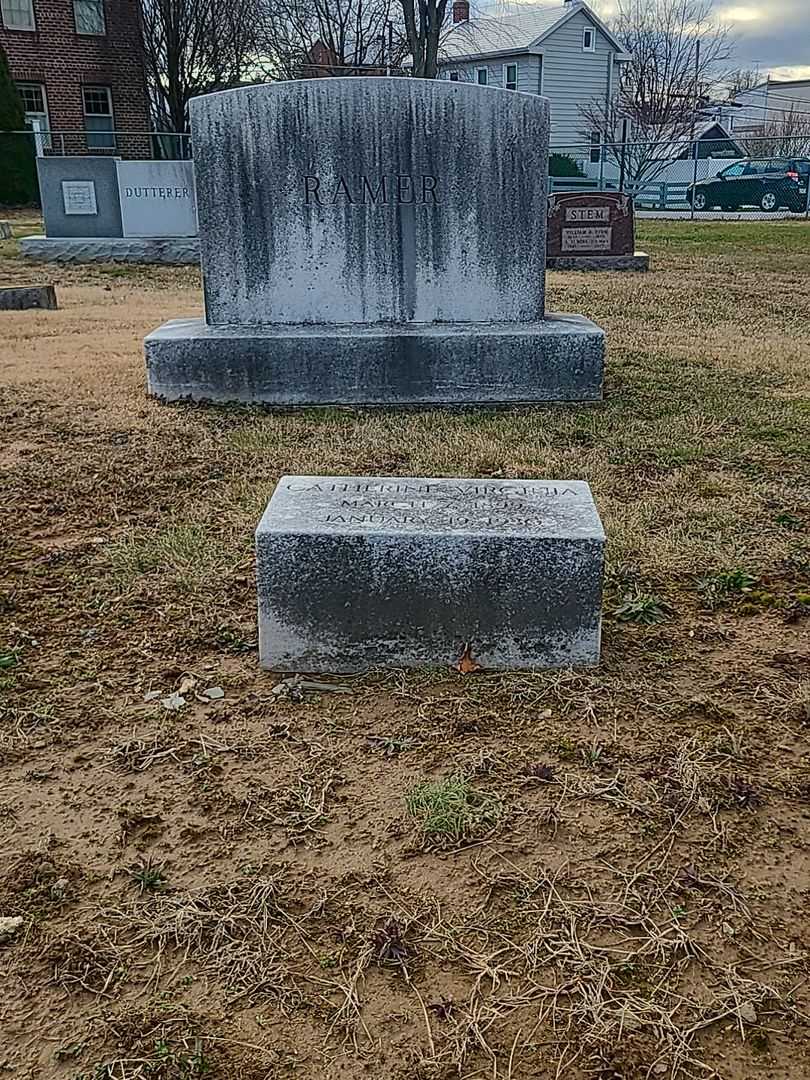 Catherine Virginia Ramer's grave. Photo 2