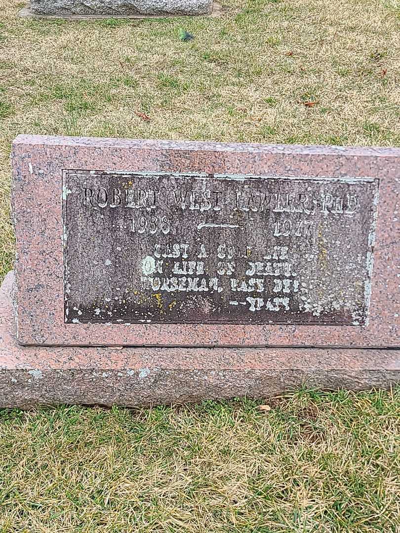 Doctor of Philosophy Robert West Lawler's grave. Photo 1