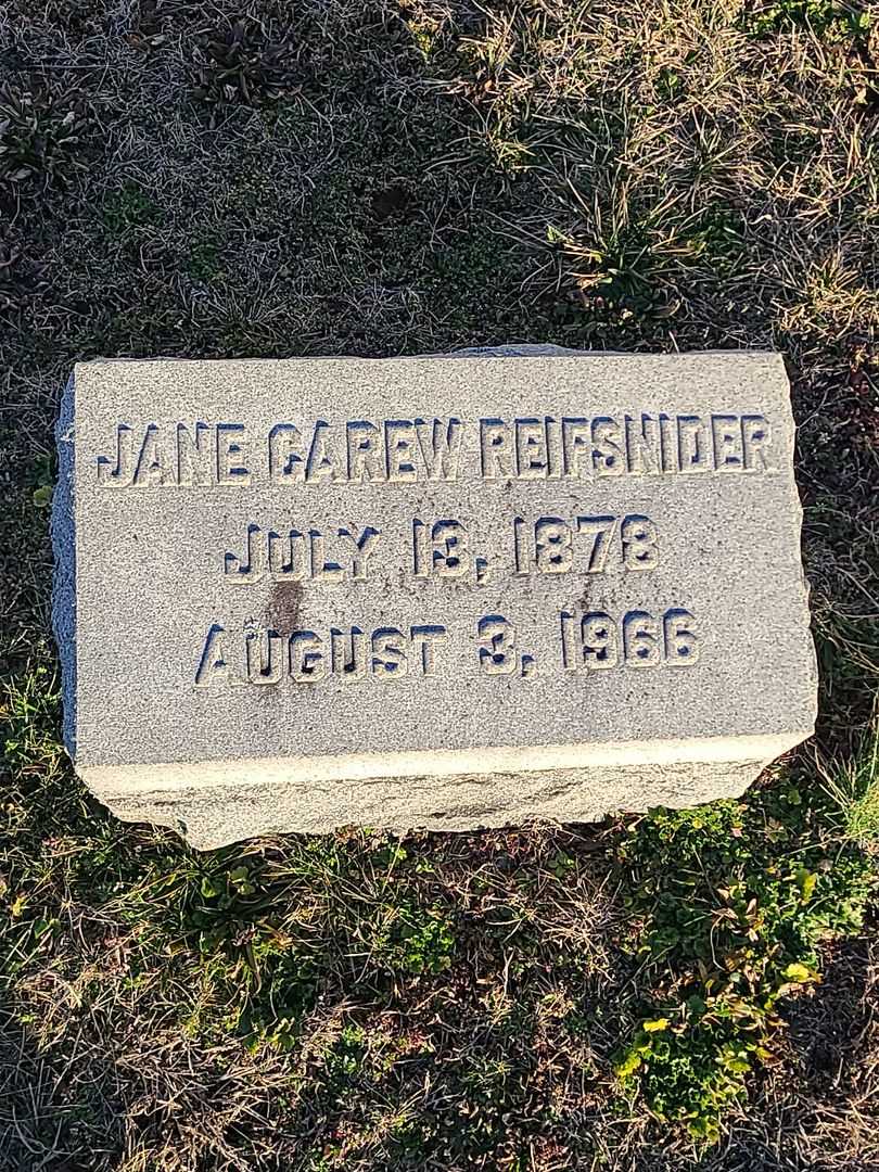Jane Carew Reifsnider's grave. Photo 3