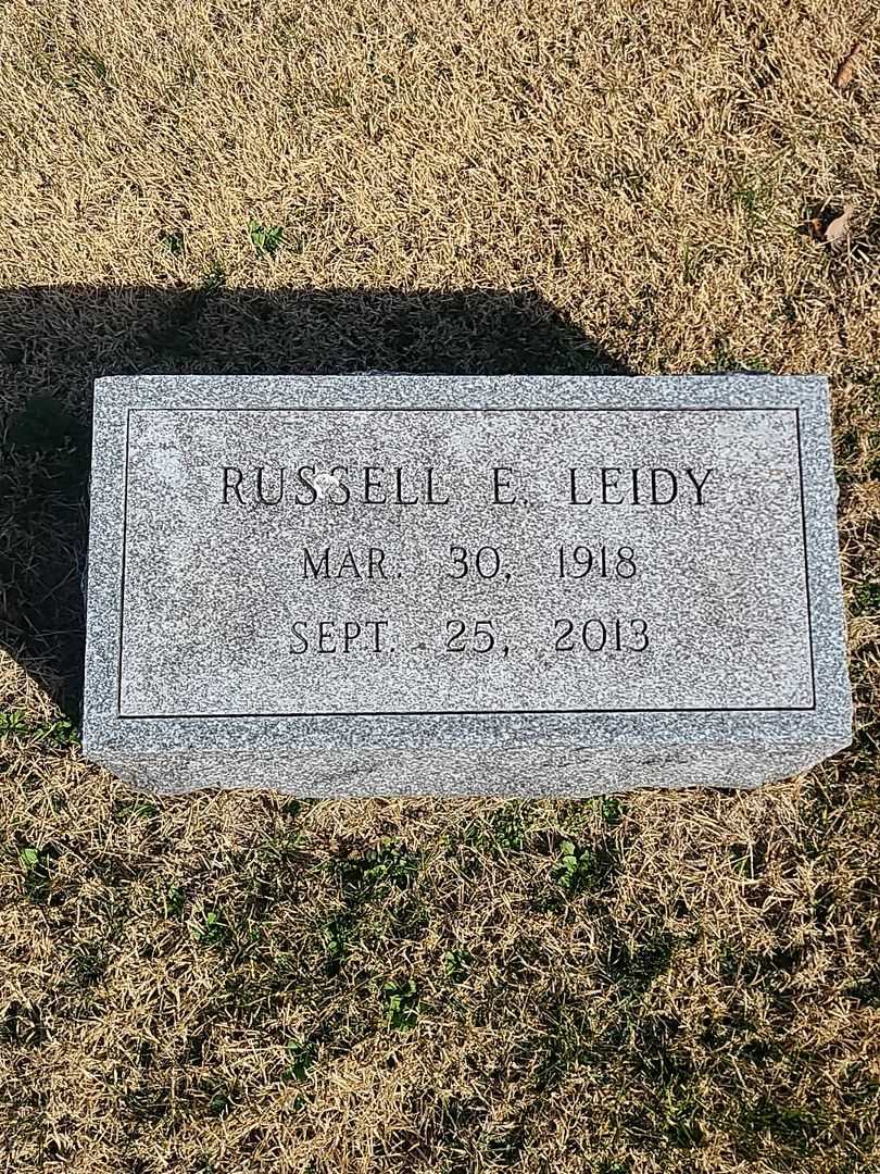 Russell E. Leidy's grave. Photo 3