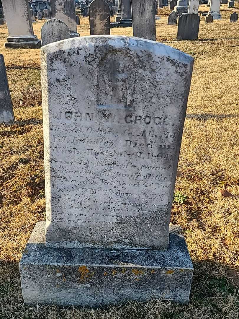 John W. Grogg's grave. Photo 1