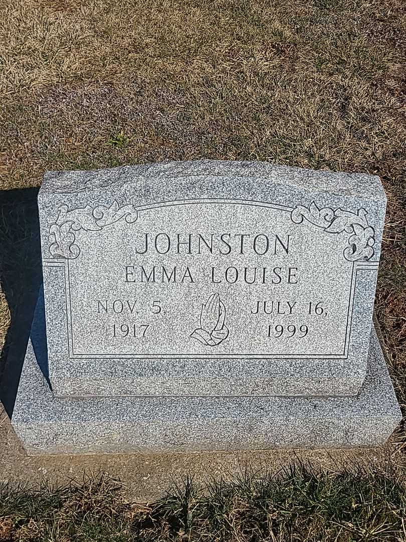 Emma Louise Johnston's grave. Photo 1